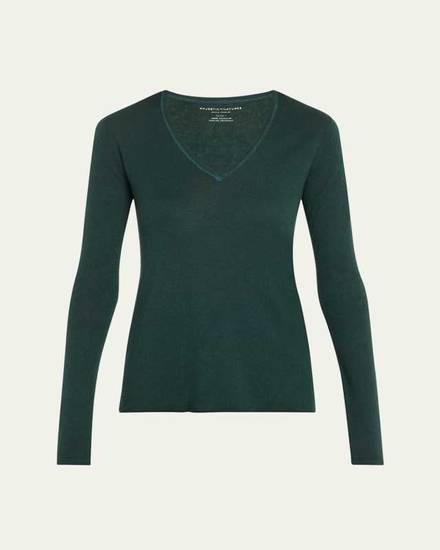 Machine Washable Cashmere V-Neck Pullover